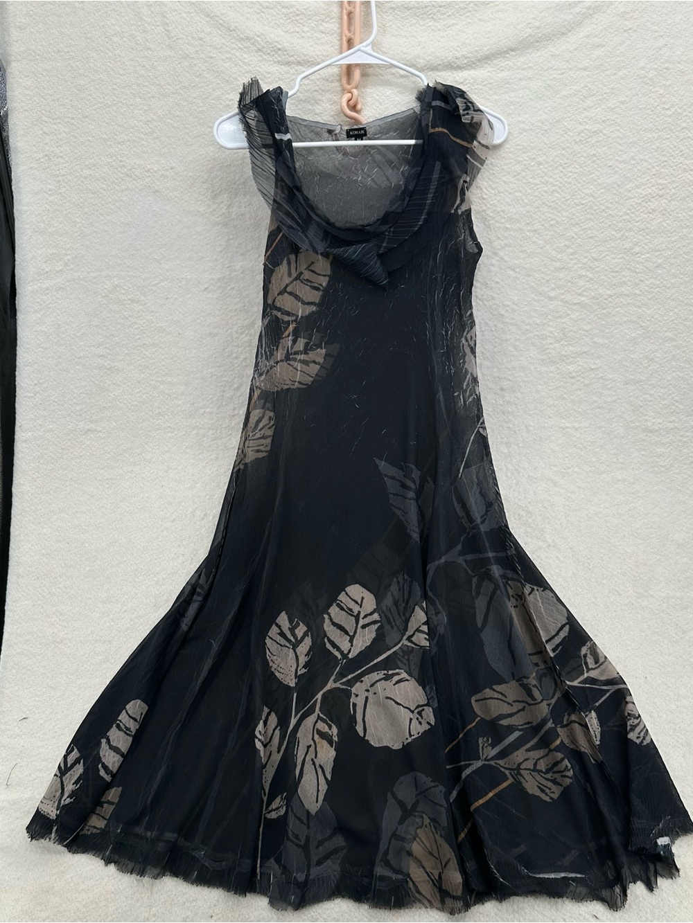 Whimsygoth 2000s Vintage Komarov Crinkle Midi Dress